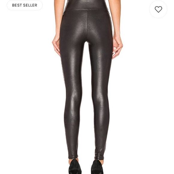 SPANX Faux Leather Leggings Blogger Favorite EUC Goth Witchy Size M - Picture 9 of 11